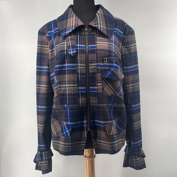 LE chateau plaid jacket equestrian business casual sz xl - Picture 5 of 10